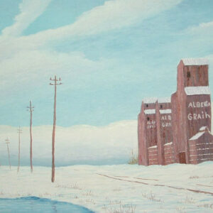 Tableau paysage d'hiver Alberta